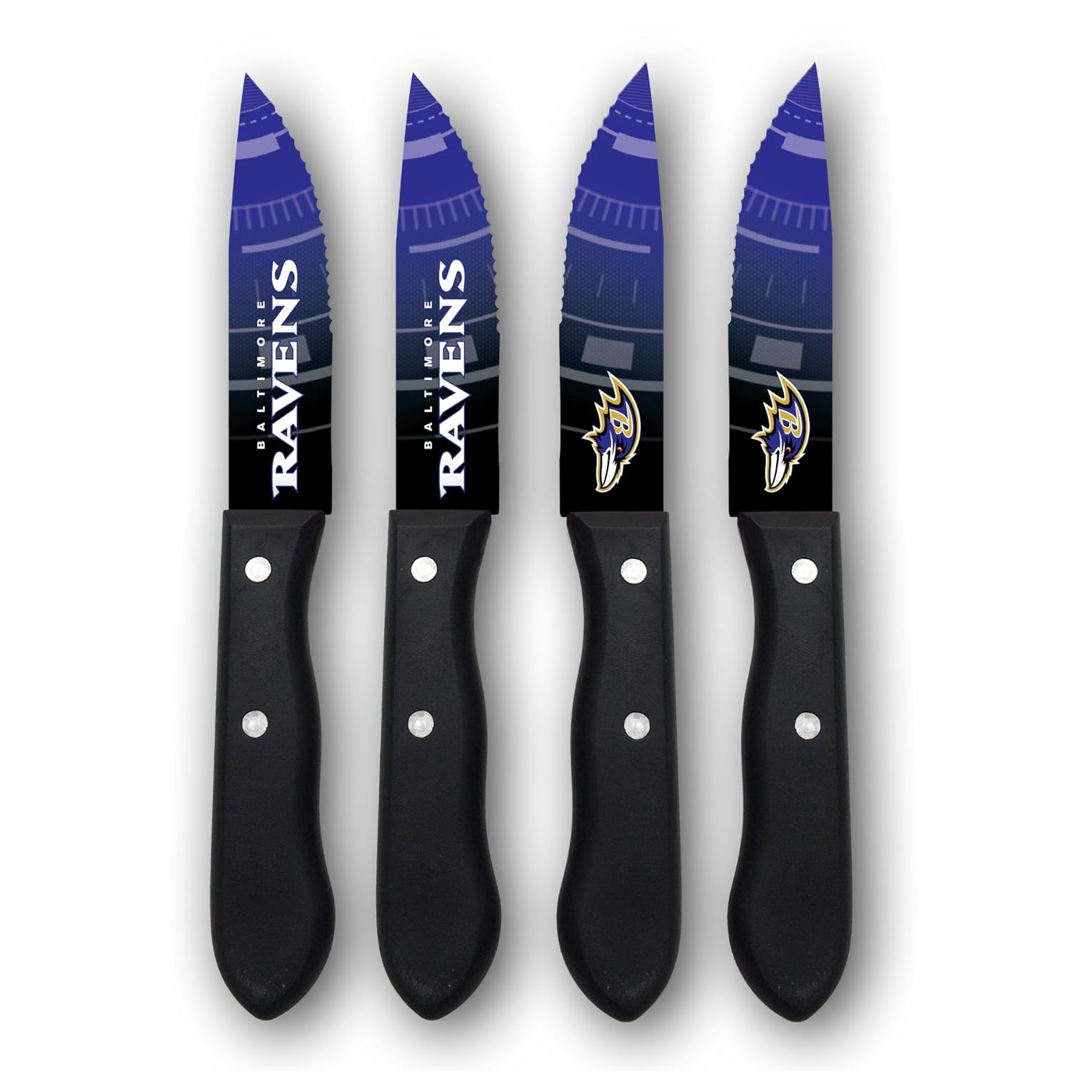 Sports Vault NFL Baltimore Ravens Steak Knive Set