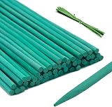 KINGLAKE 60cm Bamboo Plant Support Sticks 30Pcs with Twist Ties view 1