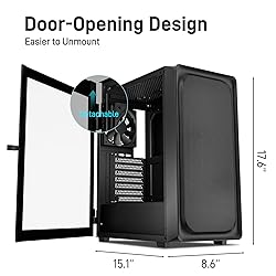 DARKROCK EC2 Black ATX Mid Tower PC Case, Type-C
