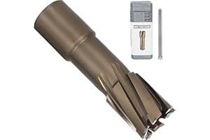 KEENTECH Carbide-Tipped Annular Cutter, 13/16" Dia. x 1-3/8" Depth, 3/4'' Weldon Shank, TCT Mag Drill Bit with Advanced PVD Nano-Coating for Faster, Smoother, Longer-Service Life Cutting Harder Metal