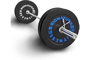 Fitvids Olympic Bumper Plates Set, 2" Weight Plates for Strength Training & Weightlifting, Paris or Set or Set with Barbell, Multiple Options