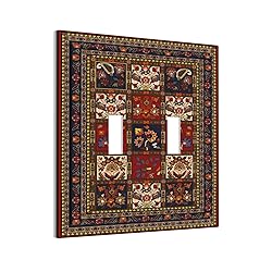 Spshian Vintage Boho Tribal Rustic Blue Red Paisley