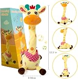 seOSTO Dancing Giraffe Toy Singing Repeating Baby Talking Plush Giraffe view 2