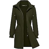 Bloggerlove Women Rain Jacket Waterproof Raincoat with Hood Lightweight Outdoor Windbreaker