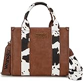 Wrangler Tote Bag for Women Western Purse with Boho Shoulder Strap Medium Satchel Top Handle Purses and Handbags