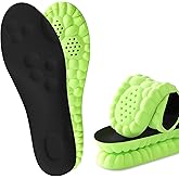 2 Pairs 4D Cloud Insoles for Men Women, 4D Cloud Technology Insole Super Soft, 4D Cloudsole Insoles Elastic Strong Arch Shock-Absorbing (Green-B, US Men: 9-9.5/Women: 10.5-11)