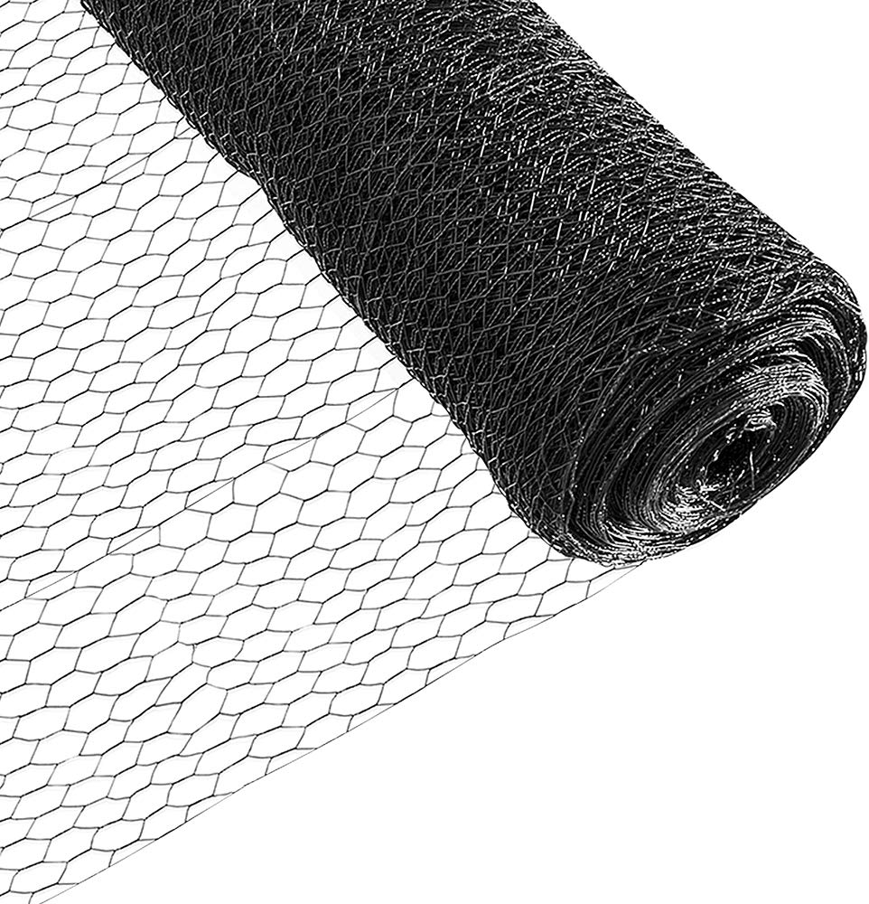 Photo 1 of **IMAGE REFERENCE***Fencer Wire 20 Gauge Black Vinyl Coated Poultry Hex Netting with 1 inch Mesh (6 ft. x 150 ft.)