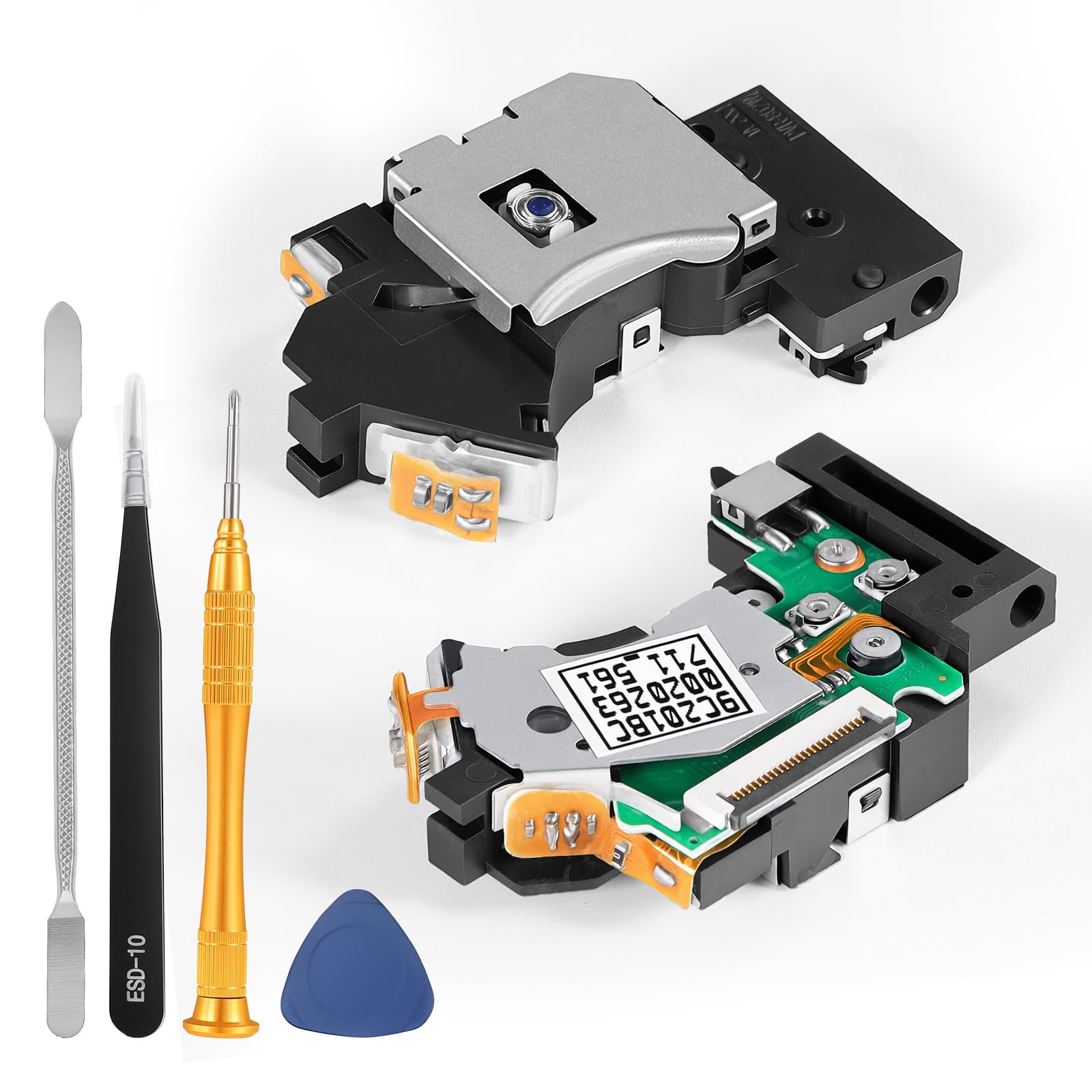 TECTINTER PVR-802W Laser Lens for PS2 Slim Laser Replacement Parts with Repair Tools, Compatible with PS2 Slim 70000 90000 Series Console Repair Part Replacement