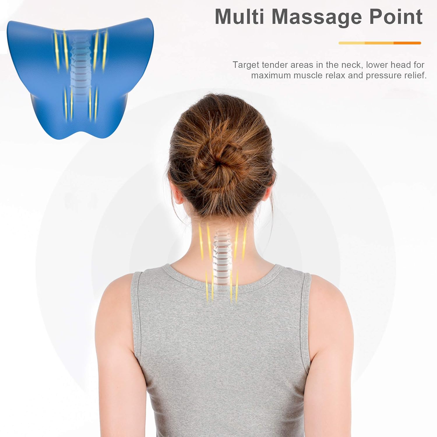 Cervical Traction Device, Yarkor Portable Neck Stretcher for Neck Pain Relief, Chiropractic Pillow Neck Stretcher for TMJ Pain Relief: Health & Personal Care