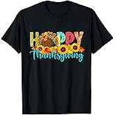 happy thanksgiving for turkey day family dinner sunflower T-Shirt