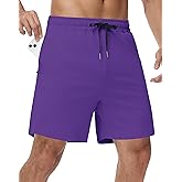 JWM Men's 7" Cotton Sweat Shorts Purple