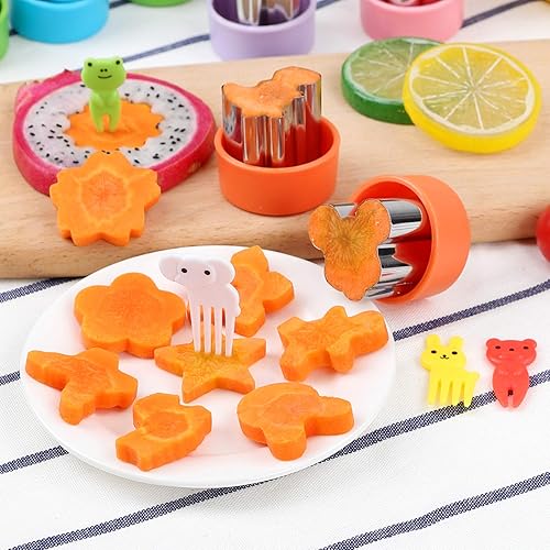 FIRETREESILVERFLOWER Vegetable Cutter Shape Set-12PCS Mini
