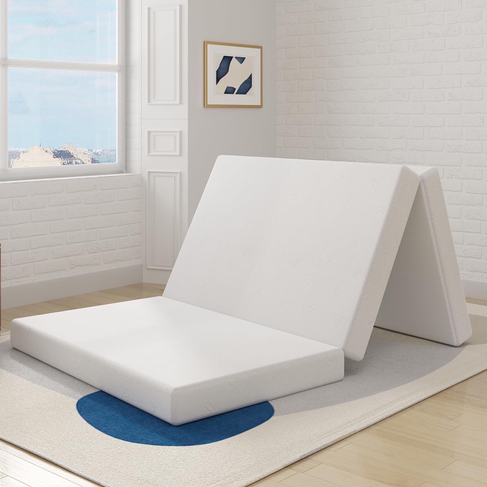 Photo 1 of Avenco Folding Mattress, 4 Inch Trifold Mattress, Twin XL Folding Mattress for Indoors, RV/Camper Van, Travel, Camping, Guest Room