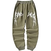 COZYEASE Boy's Graphic Print Elastic Waist Sweatpants Slant Pocket Tapered Jogger Pants