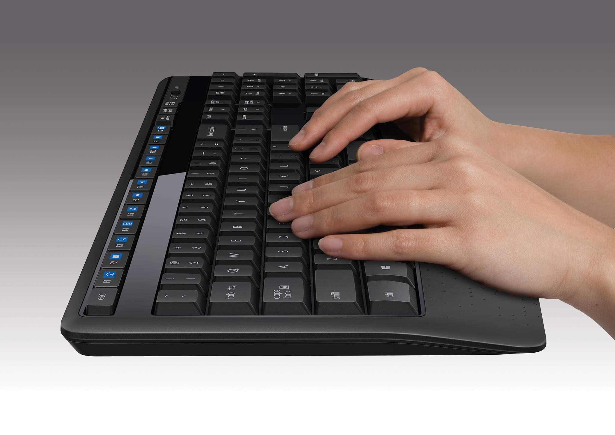 Logitech MK345 Wireless Combo Fullsized Keyboard with Palm Rest and