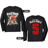 5FDP Warhead Skull Front Back Print Long Sleeve T-Shirt