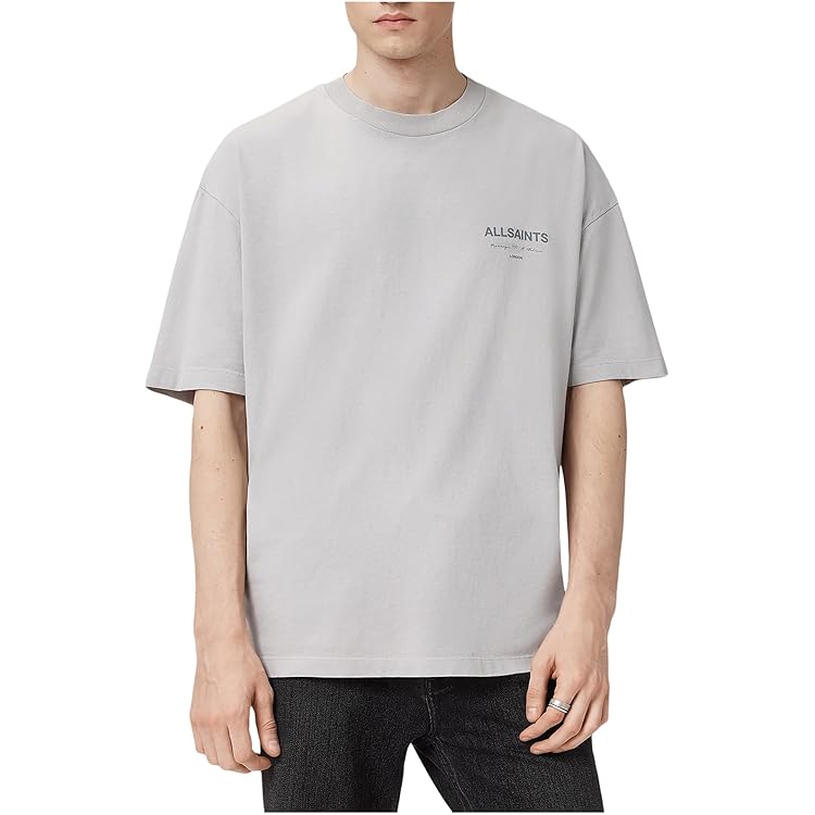 Allsaints Mens Tierra Short Sleeve Crew, Mineral Green, Small