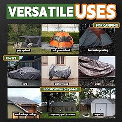 Tarps Heavy Duty Waterproof 9x12 Feet, 10Mil