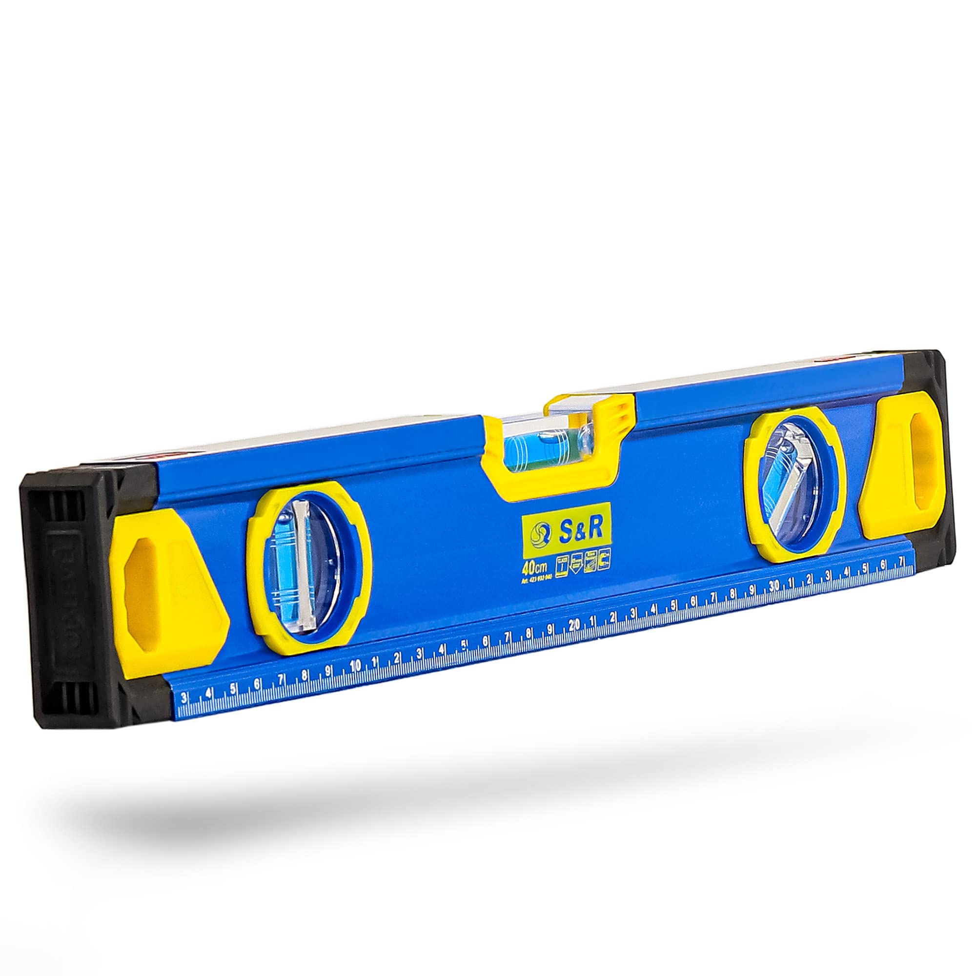 S&R Spirit Level 40 cm Magnetic - 3 Vials (Horizontal/Vertical/45°) - Precision Class 1