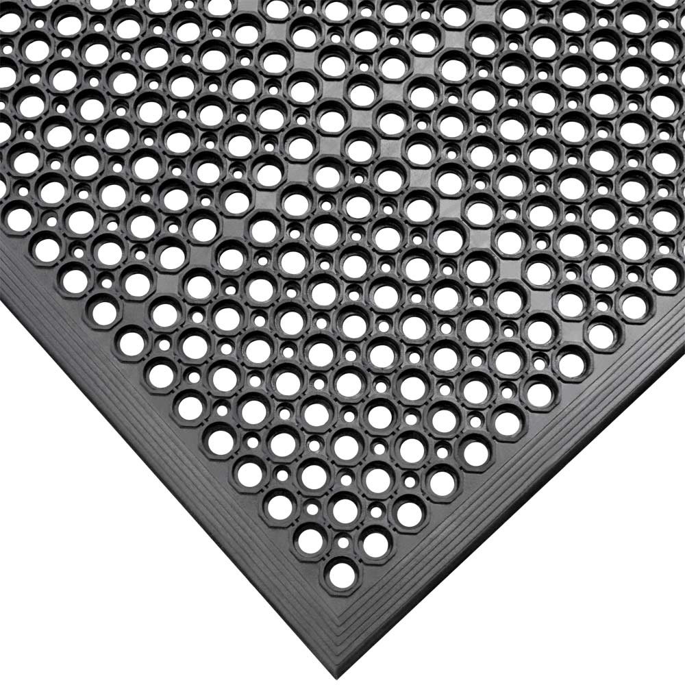 Rubber-Cal 03_122_WBK 1/2-inch Dura Chef Anti-Slip Rubber Kitchen Mat, 1/2" x 36" x 60", Black : Exercise Protective Flooring : Industrial & Scientific