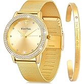 Blisshour Watches for Women Diamond Analog Stainless Steel Women's Watch