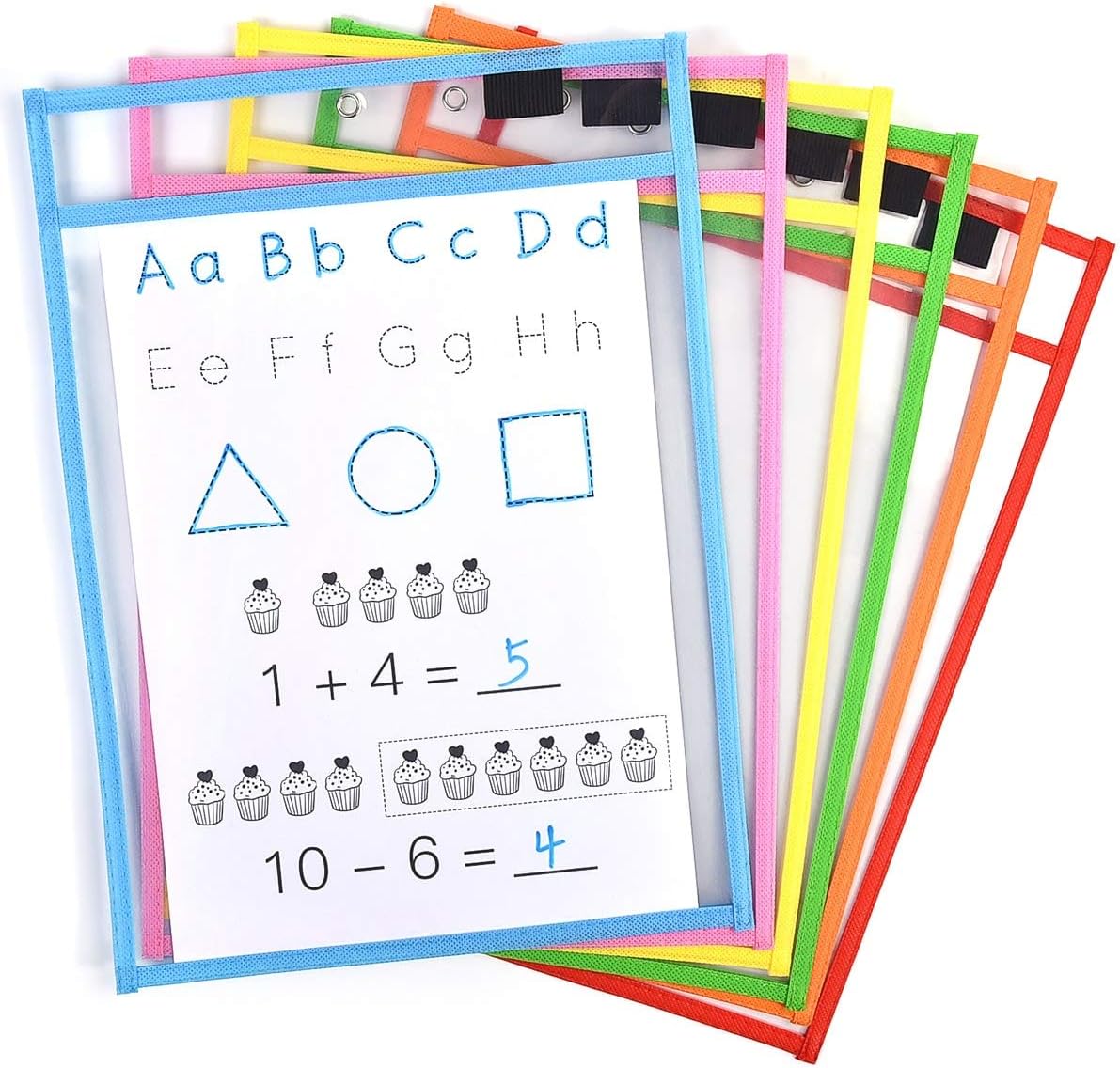 HJSMing Dry Erase Pocket, Reusable Dry Erase Folder