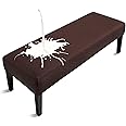 Fuloon Waterproof Dining Bench Cover, Removable Bench Slipcover Washable Bench Seat Protector Cover for Living Room, Bedroom, Kitchen (Chocolate)