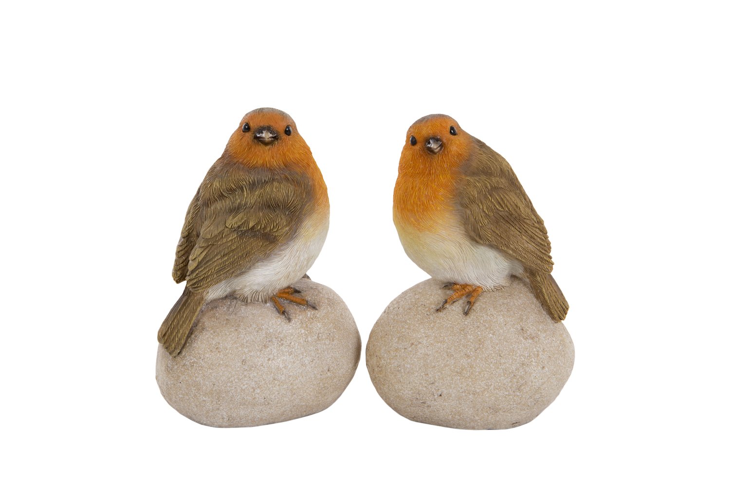 London Ornaments Set of 2 Robins on Stones
