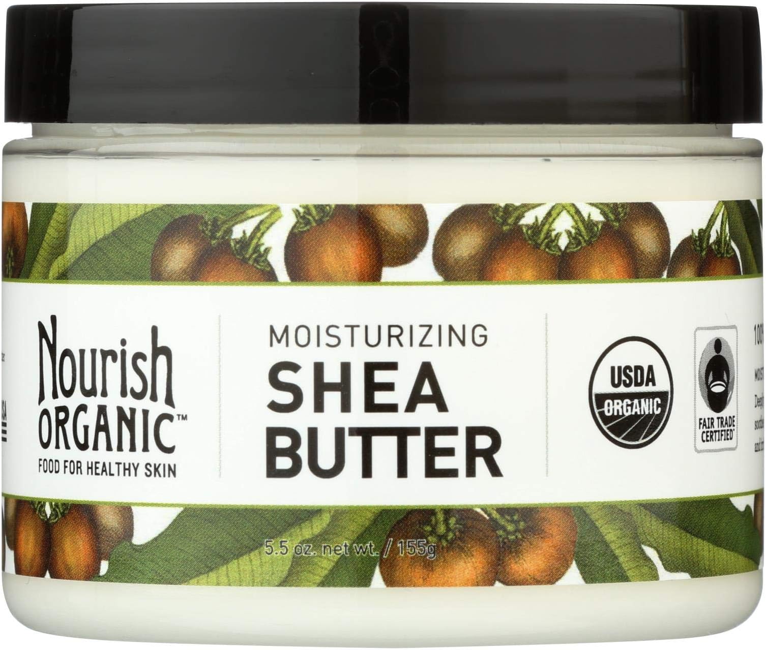 Pack of 1 x Nourish Organic Raw Shea Butter Intensive Moisturizer - 5.5 oz