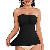 LODAY Strapless Shapewear for Women Compression Tank Top Tummy Control Long Tube Tops