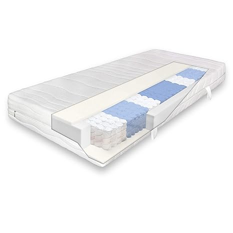 verapur Classic Taschenfederkernmatratze 90 x 200 cm, H2 Härtegrad (50-80 kg), 21cm hoch, inkl. waschbarem Allergiker Matratz