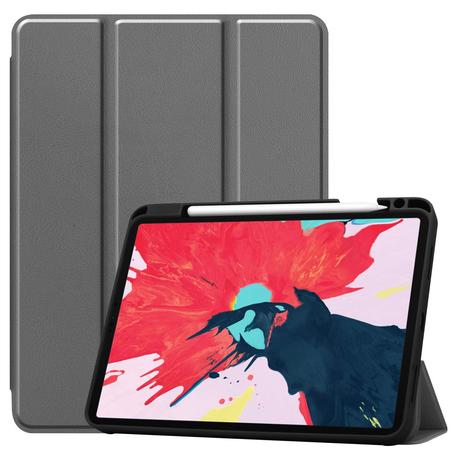 Lobwerk Smart Cover for Apple iPad Pro 11 Inch 2020 Case Protective Case Stand Case Grey