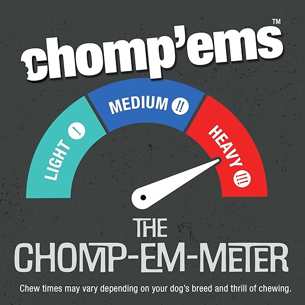 CHOMP’EMS PREMIUM BEEFHIDE CHEW FOR DOGS, 1 CHEW