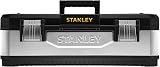 STANLEY Galvanised Toolbox Chest 26 inch Heavy Duty Hinge Portable Tote Tray view 4