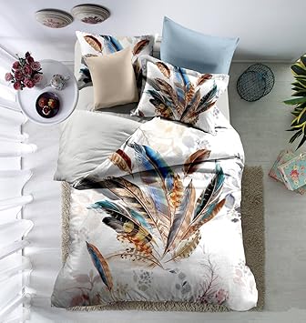 Amazon.com: WarmGo 80D Feather Printing Bedding Sets Full Size 80 ...