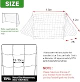 Cyrank Soccer Net Replacement 6x4ft 12x12cm Mesh Backyard Training Net view 4