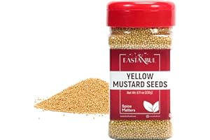 Eastanbul Mustard Seed, 8.11oz, Yellow Mustard Seeds, Semilla de Mostaza, Ideal for Cooking, Premium, Whole, Natural, Yellow, Vegan, Non GMO, Gluten Free, Suitable to Be Ground into Powder