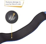 HEELE Reflective Dog Collar Nylon Padded Neoprene Large Blue L 40-66cm view 5