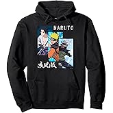 Naruto Shippuden 3 Panels and Kanji Pullover Hoodie