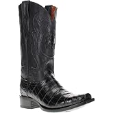 Vaccari Men's Travis Genuine American Alligator Belly Leather Western Cowboy Boots