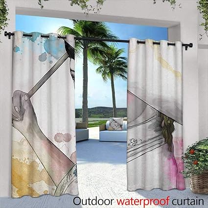 Amazon Com Tim1beve Sliding Door Curtain Asian Eastern Woman