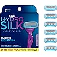 Schick Hydro Silk Womens Razor Refills, Value Pack of 6 Shower Storable Razor Refills