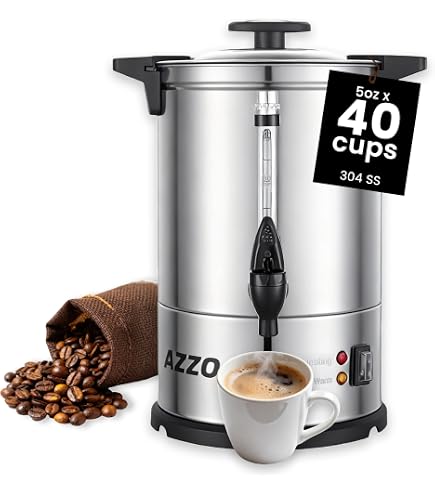 Amazon.com | HUBERT Coffee Urn 5 Gallon - 13 3/4 L x 12 1/5 W x 24 2/5 H:  Coffee Urns