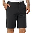 33,000ft Mens Golf Shorts 9 inch Inseam Quick Dry Elastic Waist Classic-Fit Drawstring Dress Shorts Hiking Fishing Business