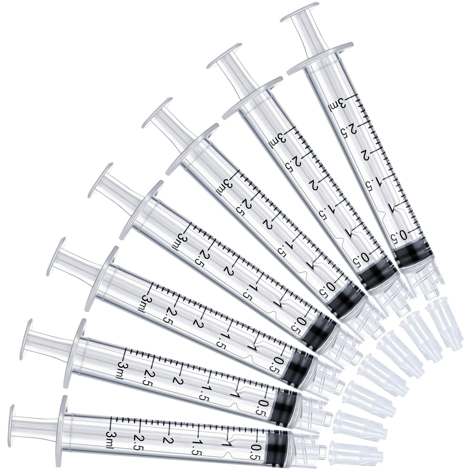 Photo 1 of 3ml Luer Lock Syringe, Syringes Without Needle, Disposable Syringe Individually Wrapped(12)