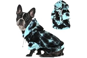 Mklhgty Tie Dye Dog Clothes Hoodie, Pet Winter Coat, Puppy Sweatshirts for Small Dogs Boy Girl