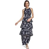 Tommy Hilfiger Womens Floral Tiered Maxi Dress Sky Captain/Ivory 2