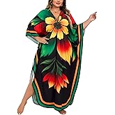 Kaftan Dress for Women - Plus Size Caftan Maxi Beach Dress Moo Moos Loungewear, Swimsuit Cover Up for Beach, Pool or Vacation