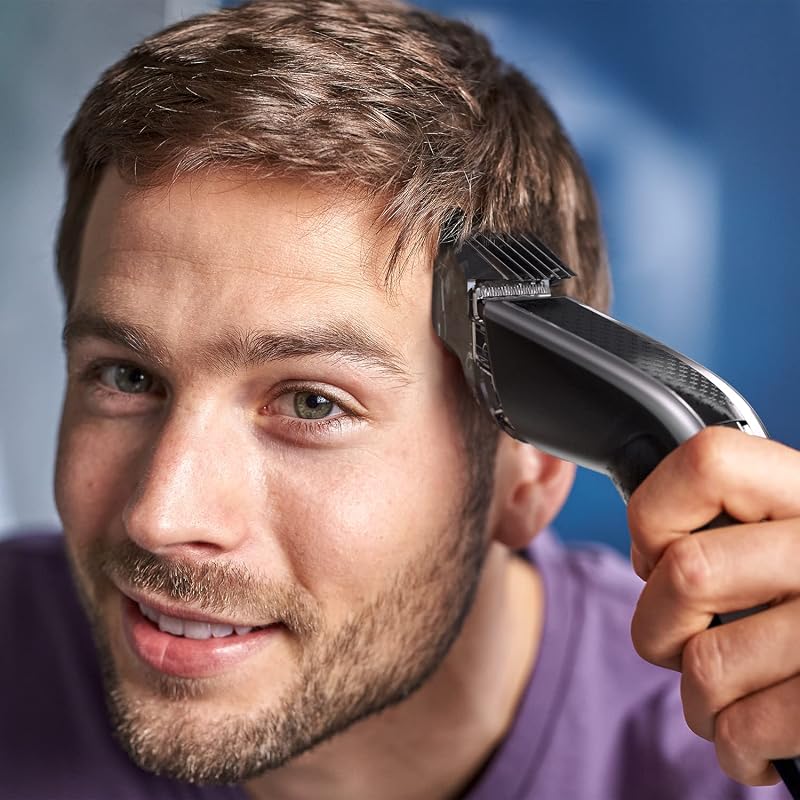 Hair Clipper Series 5000, Haarschneider mit Trim-n-Flow-Pro-Technologie, 28 Längeneinstellungen, 90 Min Akkubetrieb mit 1 Std Ladezeit, Schneller, gleichmäßiger Haarschnitt (Modell HC5650/15)