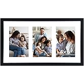 Fixwal 8x14 Collage Picture Frame with Three Openings for Displaying 4x6 Pictures, 4x6 Picture Frame Collage, Gallery Wall Frame, Multi Picture Frames for Wall Decor